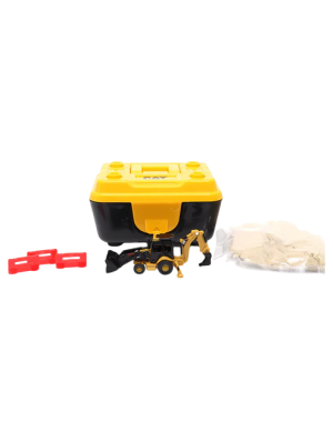 MICRO-RETROEXCAVADORA CAT 420E CON ACCESORIOS Y CAJA DE HERRAMIENTAS